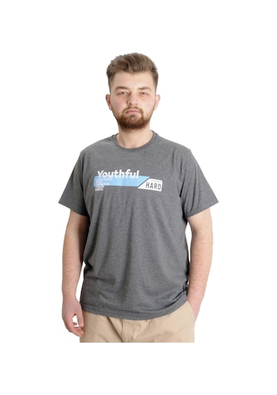 Mode Xl Büyük Beden Erkek T-Shirt Youthful 23107 Antramelanj 001