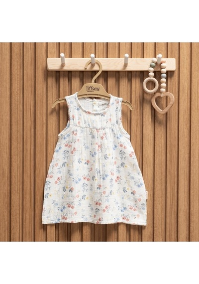 Tiffany Baby & Kids Tiffany Baby Müslin Sweet Theme Atlet Elbise 60086 Ekru