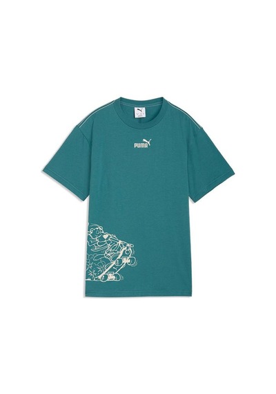 Puma Mid 90s Relaxed Graphic Erkek Çocuk Yeşil Tişört Yeşil