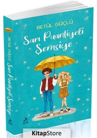Sarı Puantiyeli Şemsiye Ciltsiz - Betül Güçlü