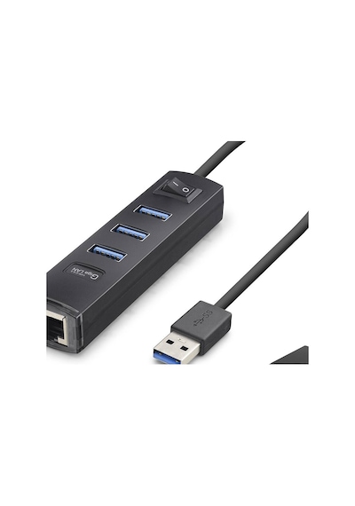 Usb Type-c 3.2 Gen1 Hub Ethernet Gigabit 4 Port Siyah Rj4503 Evimdeyokyok