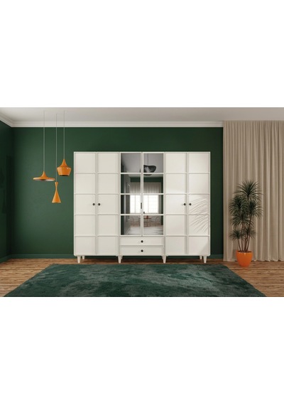 Zeon 6 Kapılı Mdf Gardırop Çok Renkli Zeon 6 Kapılı Mdf Gardırop Çok Renkli