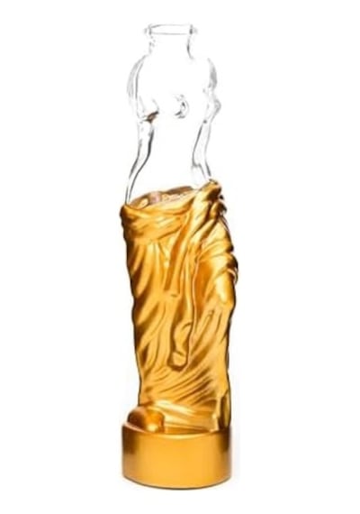 Büyük Gold Degrade Venüs Cam Vazo 33 Cm