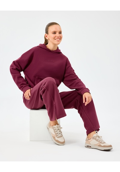 Skechers W Essential Hoodie Sweatshirt Kadın Bordo Sweatshirt S2610013-3877 Bordo