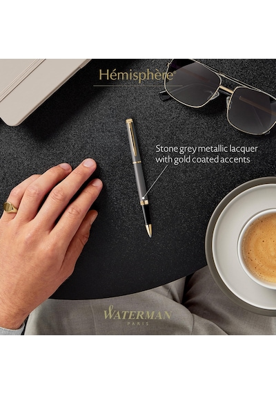 Waterman Hemisphere 25 Metalik Gri Gt Roller Kalem 165-Koyu Yeşil