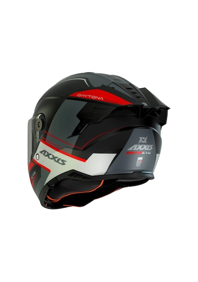 Axxis Hawk Evo Daytona B15 Mat Full Face Güneş Vizörlü Motosiklet Kaskı Kırmızı Siyah