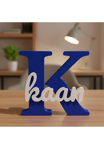 Kişiye Özel İsimli Dekoratif Masaüstü Obje - 17 Cm Modern Tasarım