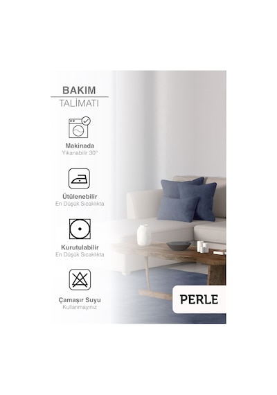 Br Perle Home Daily Series Uzay Mavisi Rengi Kırlent Yastık Kılıfı Uzay Mavisi