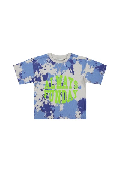 Civil Boys Always Funday Baskılı Batik Emp. 10-13 Yaş Tişört - Koyu Taş Rengi