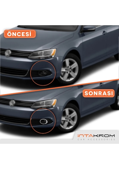 intakrom Volkswagen Jetta Krom Sis Farı Çerçevesi - 2011-2014