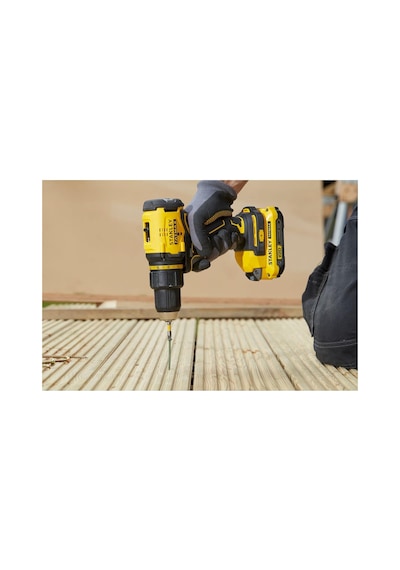 Stanley SBD710C2K-TR 18V Çift Akülü Kömürsüz Darbesiz Matkap 1.5AH V20