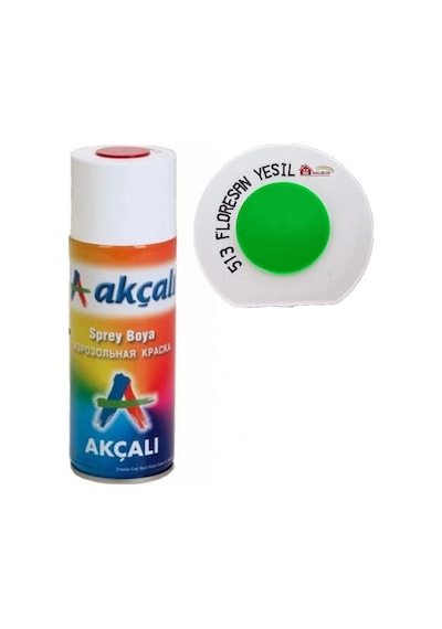 Akçalı Sprey Boya 400 Ml 513 Florasan Yeşil Belirtilmemiş