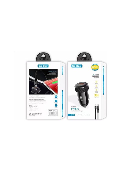 Go-des Gd-qc2036 Pd 33w Hızlı Şarj Özellikli Araç Şarj Başlığı Siyah