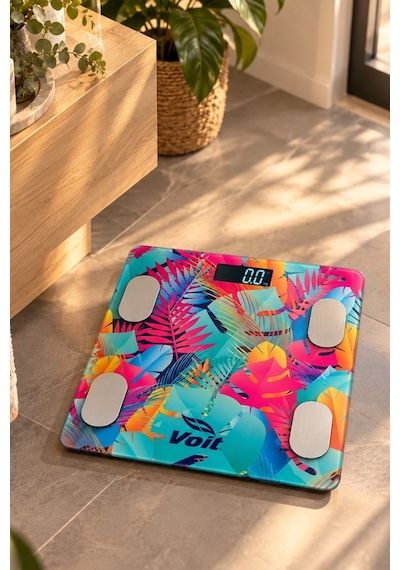 Voit Colorful Bluetooth Baskül Dijital Akıllı Tartı Yağ Ölçer Tartı