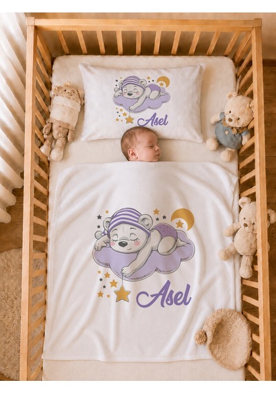 Pia Baby Kız Bebek %100 Pamuk İsme Özel Hastane Çıkışı Tulum Seti Yastık Kılıfı Battaniyeli 2012tybyx Ekru