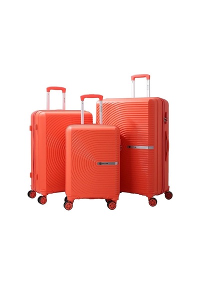 Mçs 3lü Set Kırılmaz Silikon Seyahat Valizi Bavulu V374 Mercan
