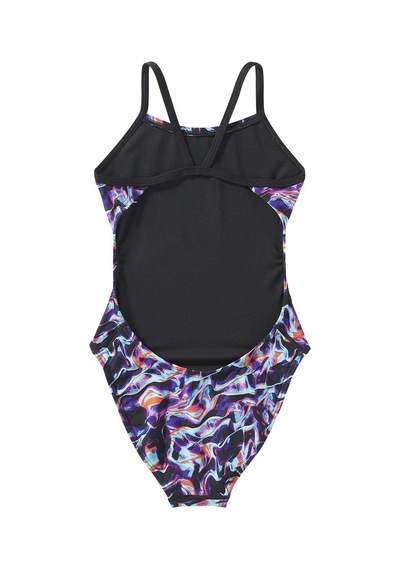Tyr Durafast Elite Kız Çocuk Cutoutfit Yüzücü Mayo - Energia Mor