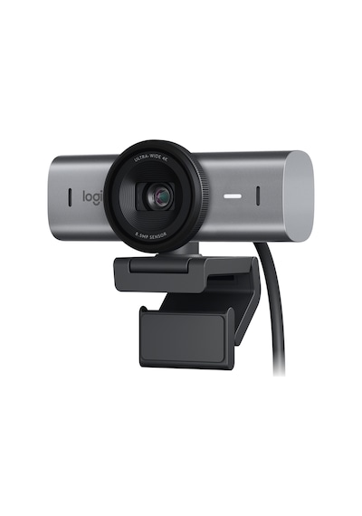Logitech Mx Brıo Ultra Hd 4k Gizlilik Kapaklı Ve Mikrofonlu Yayın Web Kamerası - Koyu Gri