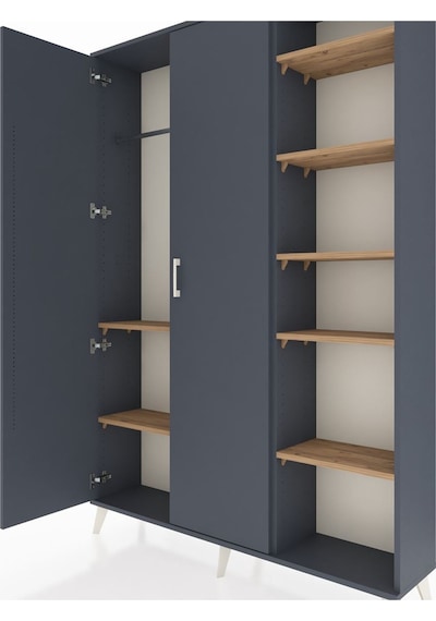Arges Dolap 7 Raflı 2 Kapaklı Tek Askılı 132x30x195 Antrasit-antrasit/çam Antrasıt/atlas Çam Arges Dolap 7 Raflı 2 Kapaklı Tek Askılı 132x30x195 Antrasit-antrasit/çam Antrasıt/atlas Çam