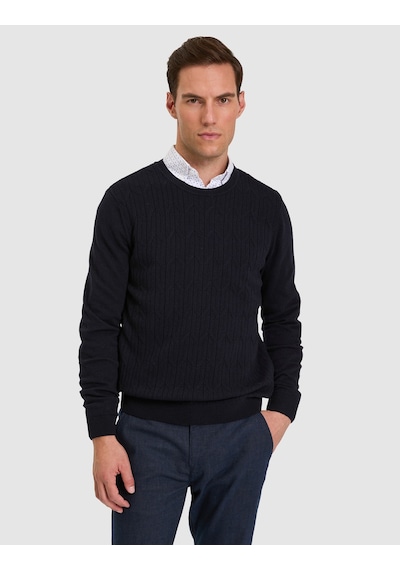 Pierre Cardin Lacivert Yün-kaşmir Karışımlı Bisiklet Yaka Triko Kazak 50330171-vr033