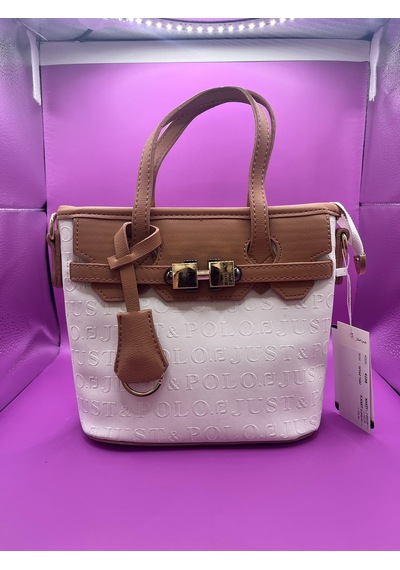 Just Polo Jp4108 Kadın El Ve Omuz Çantası Yeni Sezon Boy 18 Cm En 21 Cm Ozt4108 Beyaz Taba Beyaz - Taba