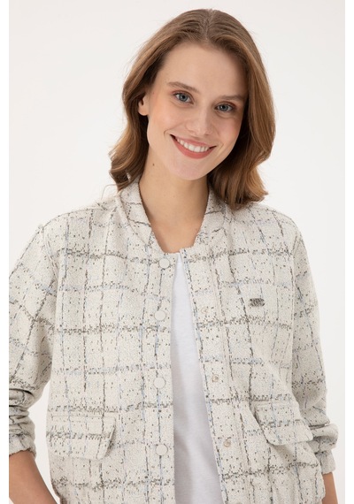 U.S. Polo Assn. Kadın Krem Bomber Ceket 50292427-VR071