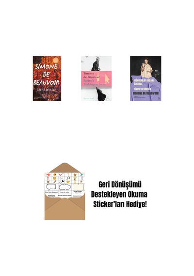 Mandarinler + Sartre A Mektuplar 1: 1930-1939 + Konuk Kız + Okuma Sticker'ları