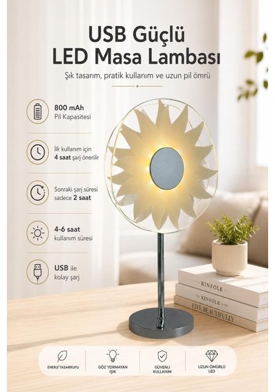 Premium Ayçiçek Kristal Elmas Masa Lambası Lw17 Dokunmatik Lamba Ev Aydınlatması