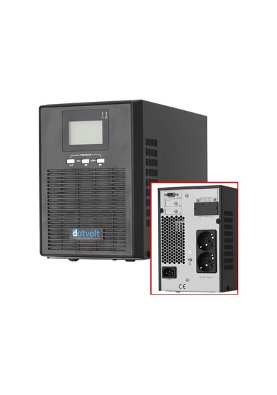 Dotvolt Volt-mn-1kva 1 Kva Online Kesintisiz Güç Kaynağı Ups Lcd 1/1 Faz, 2 12v 7ah