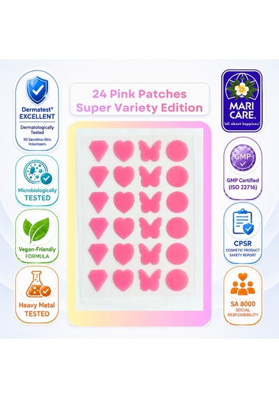 Mari Care Feel Cute Pimple Patches Super Variety Edition Pembe 24 Adet