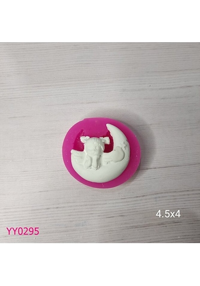 Yy0295 Ay Üzerinde Kız Çocuk Silikon Kalıp
