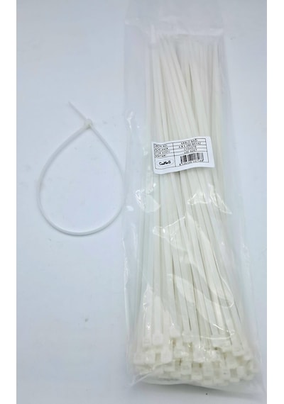 Cırt 4,8 Mm X 400 Mm Kablo Bağı İthal Beyaz 1 Paket 100 Adet Unıversal Cc Siyah