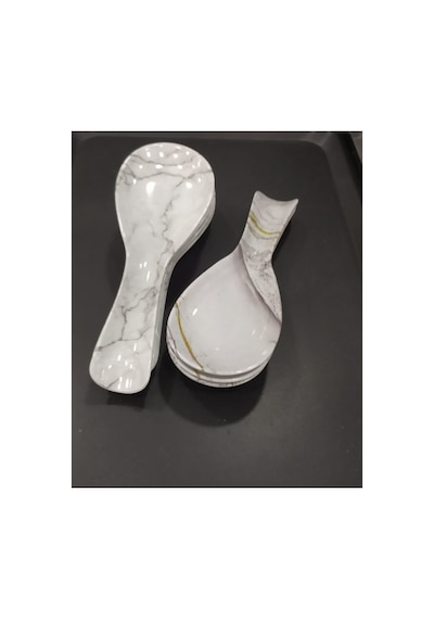 Desenli Melamin Ocak Yanı Kaşıklık - Melamin Kirli Kaşık Altlığı Kepçe, Kaşık Nihalesi 26 X 9 Cm Desenli