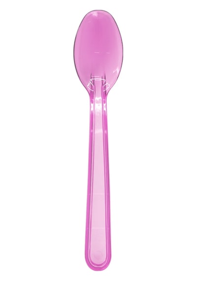 Tatlı-Dondurma Kaşığı Pembe (Transparan) 12,5cm - 50 Adet