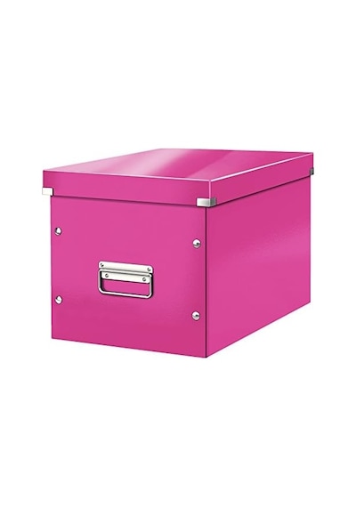 61080023 Wow C&s Kutu Küp Büyük Boy, Metalik Pembe
