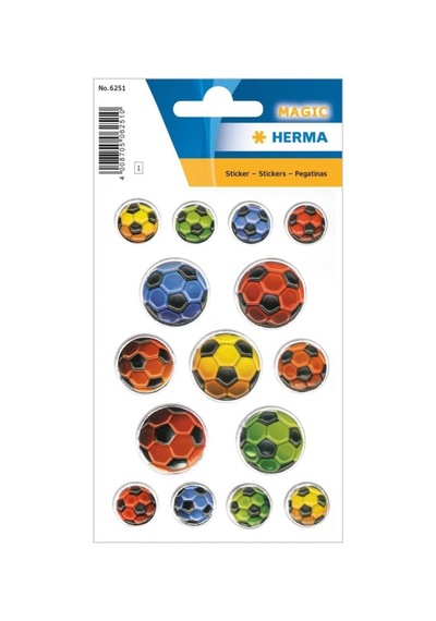 Magıc Etıket Embossed Renklı Futbol Topları Çok Renkli