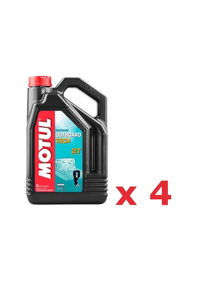 Motul Marine Outboard Tech 2t 2 Zamanlı Tekne Motor Yağı 5 L 4 Adet