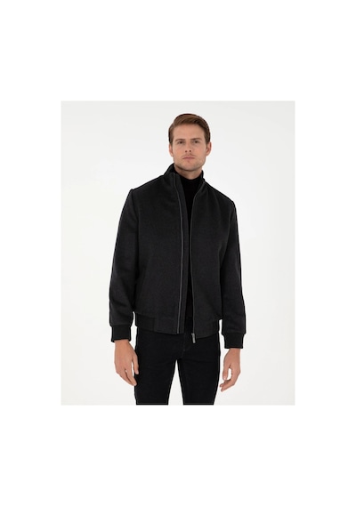 Pierre Cardin Erkek Mont %52 Yün Kapüşonsuz Ve Düz Desen 2039525 Antrasit