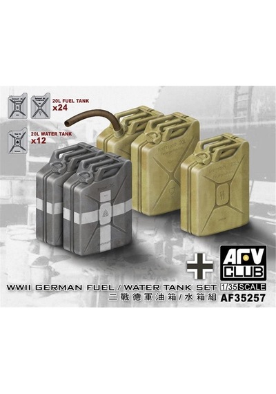 Afv Club Af35257 1/35 Ölçek, German Wwıı 20l Jerrycan Bidon Seti, Plastik Model Kiti-52323