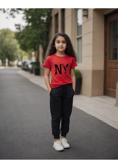 Uyguntarz Çocuk Newyork Baskılı Eşofman Takımı Kırmızı