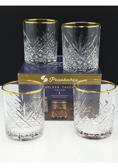 Paşabahçe 520414 Golden Touch Viski 420cc 4 Lü