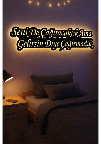 Led Işıklı Dekoratif Duvar Tablosu Motivasyon, Atarlı & Anlamlı Söz Tasarımları Siyah - 829442777 Siyah