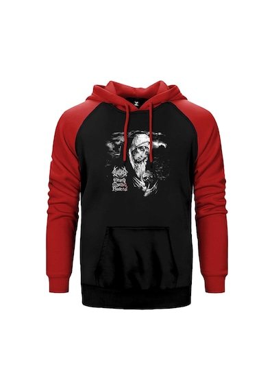 Bloodbath Grand Morbid Funeral Kırmızı Renk Reglan Kol Kapşonlu Sweatshirt Kırmızı