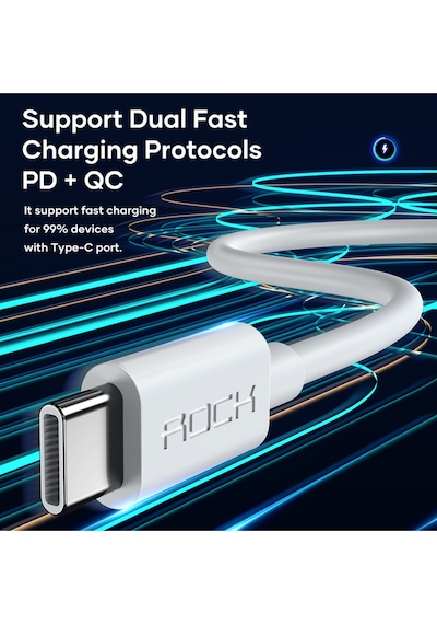 Z6 Type-c To Type-c 3a Pd 2 Metre Şarj Ve Data Kablosu Beyaz