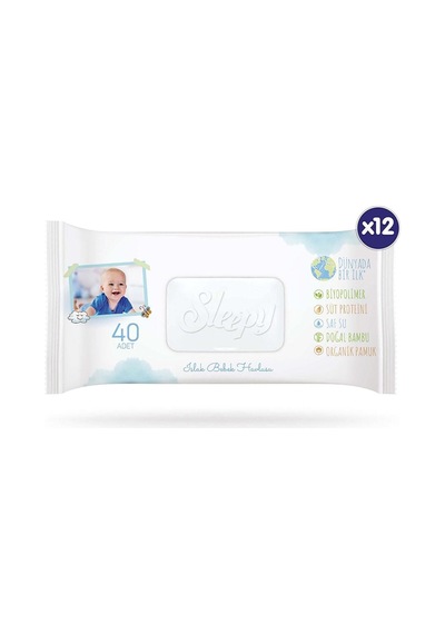 Sleepy Bio Natural Islak Bebek Havlusu 12 X 40'Lı 480 Yaprak