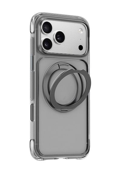 Apple iPhone Uyumlu 18 Pro Max Kılıf Wiwu Ag-203 Aeroguard Ultra Serisi M-safeli Airbag Standlı Kapak Gri