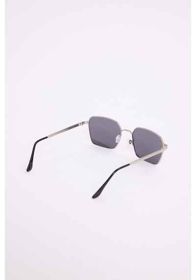 Unisex İnce Metal Çerçeve Füme Camlı Uv 400 Korumalı Güneş Gözlüğü-51228 Çok Renkli