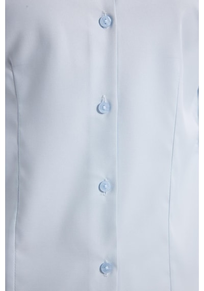 Tudors Kadın Slim Fit Dar Kesim Klasik Yaka Uzun Kollu Mavi Gömlek-42292 Mavi