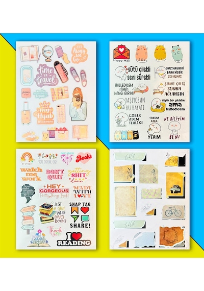 My Dıy Sticker 24 17 Cm 16 Sayfa Özel Tasarım Rengarenk Sticker Kitabı - Renkli