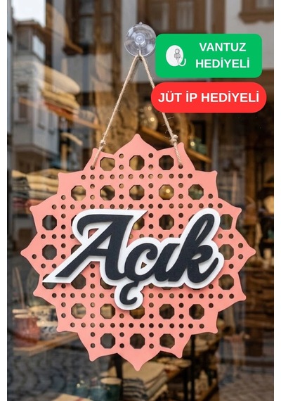 Hazeran Günebakan Desenli 5d Modern Açık/kapalı Tabelası - Pembe